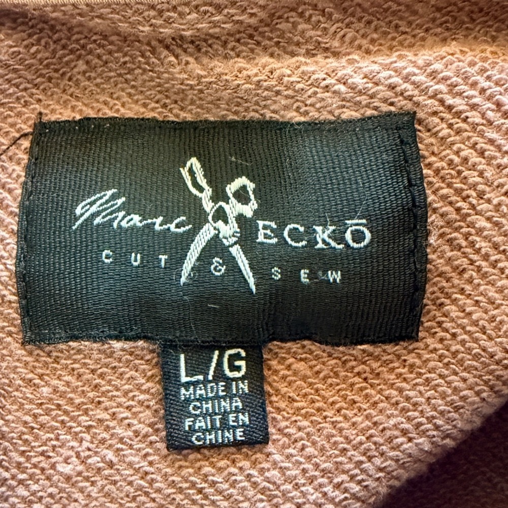 Marc Ecko Cut & Sew Short Sleeve Utility Hoodie Pullover Size L Dusty Rose/Mauve - Picture 8 of 12